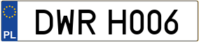 Trailer License Plate